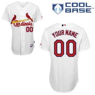 Cardinals-White-Customized-Men-Cool-Base-Jersey