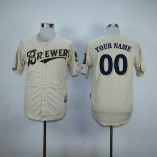 Brewers-Cream-Customized-Men-Cool-Base-Jersey
