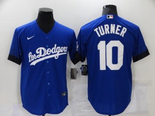 Los Angeles Dodgers #10 021 Royal City Connect cool Base Stitched Baseball Jersey