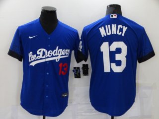 Los Angeles Dodgers #13 Muncy 2021 white City Connect Flex Base Stitched Baseball Jersey