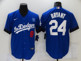 Los Angeles Dodgers #24 8Bryant 2021 white City Connect Flex Base Stitched Baseball Jersey