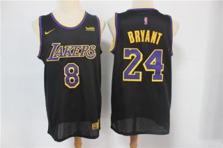 Men's Los Angeles Lakers Front #8 Back #24 Kobe Bryant reward jersey
