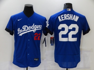Los Angeles Dodgers #22 2021 Royal City Connect Flex Base Stitched Baseball Jersey