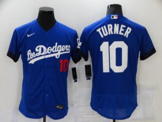Los Angeles Dodgers #10 021 Royal City Connect Flex Base Stitched Baseball Jersey
