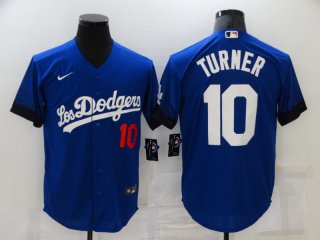 Los Angeles Dodgers #10 021 Royal City Connect cool Base Stitched Baseball Jersey