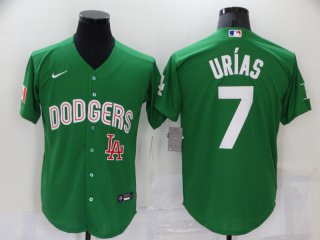 Los Angeles Dodgers #7 green cool base jersey
