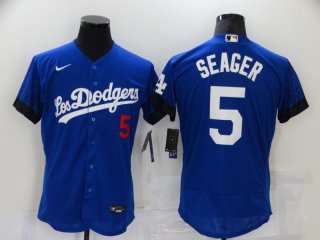 Los Angeles Dodgers #5 2021 Royal City Connect Flex Base Stitched Baseball Jersey