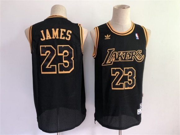 men's-lakers-lebron-james black gold jersey