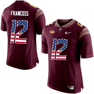 Florida-State-Seminoles-12-Deondre-Francois-Red-USA-Flag-College-Football-Limited-Jersey