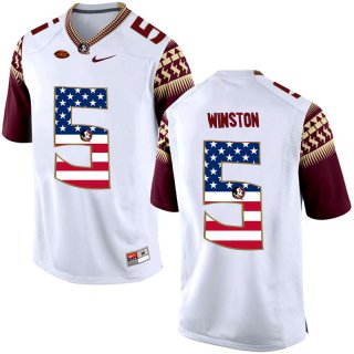 Florida-State-Seminoles-5-Jameis-Winston-White-USA-Flag-College-Football-Limited-Jersey