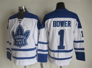 Maple-Leafs-1-Johnny-Bower-White-CCM-Jersey