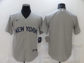 Men's New York Yankees Blank 2021 Gray Field Of Dreams Cool Base Stitched Baseball Jersey