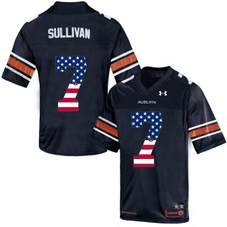 Auburn-Tigers-7-Pat-Sullivan-Navy-USA-Flag-College-Football-Jersey