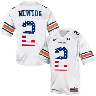 Auburn-Tigers-2-Cam-Newton-White-USA-Flag-College-Football-Jersey
