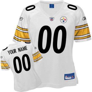 Pittsburgh-Steelers-Women-Customized-White-Jersey-1119-66696