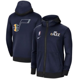 Nike Utah Jazz Navy Authentic Showtime Performance Full-Zip Hoodie Jacket