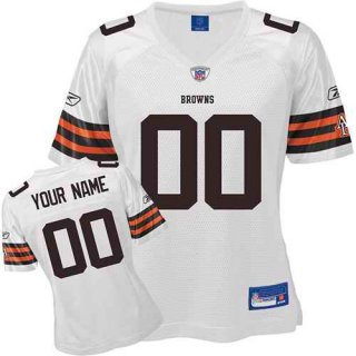 Cleveland-Browns-Women-Customized-White-Jersey-4402-74292