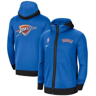 Nike Oklahoma City Thunder Blue Authentic Showtime Performance Full-Zip Hoodie Jacket