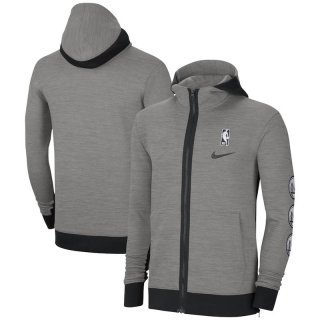 Nike Golden State Warriors Heathered Charcoal Authentic Showtime Performance Full-Zip Hoodie Jacket