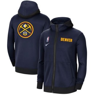 Nike Denver Nuggets Navy Authentic Showtime Performance Full-Zip Hoodie Jacket