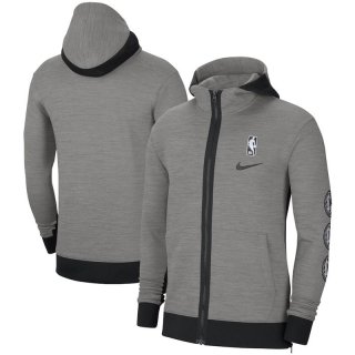 Nike Dallas Mavericks Heathered Charcoal Authentic Showtime Performance Full-Zip Hoodie Jacket