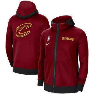 Nike Cleveland Cavaliers Wine Authentic Showtime Performance Full-Zip Hoodie Jacket