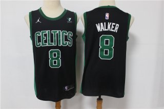 Celtics-8-Kemba-Walker new balck with jordan logo jersey