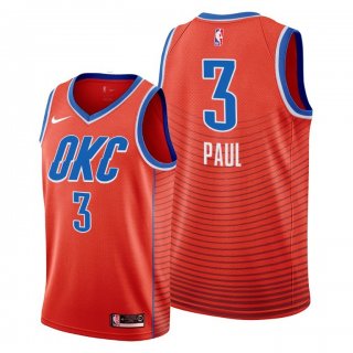 Men's Oklahoma City Thunder Orange #3 Chris Paul Stitched NBA Jersey