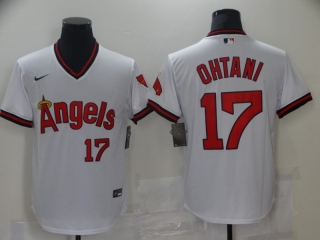 Men's Los Angeles Angels #17 Shohei Ohtani White Cool Base Stitched Baseball Jersey