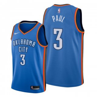 Men's Oklahoma City Thunder Blue #3 Chris Paul Stitched NBA Jersey