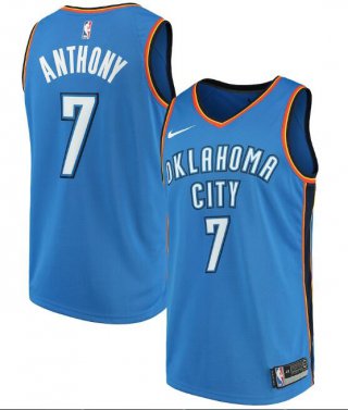 Men's Oklahoma City Thunder Blue #7 Carmelo Anthony Icon Edition Stitched NBA Jersey