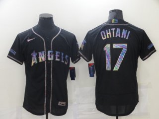 Mens-Los-Angeles-Angels-17-Shohei-Ohtani black jersey