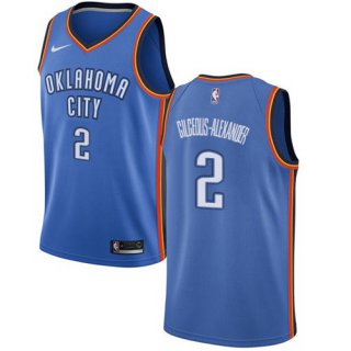 Men's Oklahoma City Thunder Blue #2 Shai Gilgeous-Alexander Stitched NBA Jersey