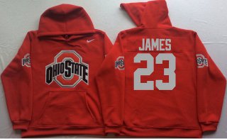 Ohio-State-Buckeyes-23-Lebron-James-Red-Men's-Pullover-Hoodie