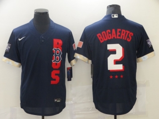 Boston Red Sox #2 navy 2021 all star flex jersey