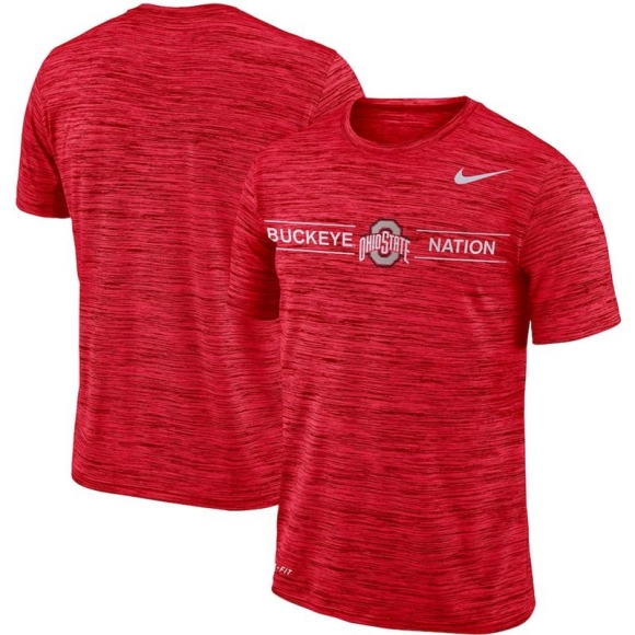 Ohio State Buckeyes Scarlet Velocity Sideline Legend Performance T-Shirt