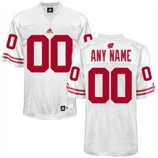 Wisconsin-Badgers-white-Customized-Jerseys