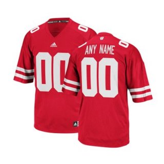 Wisconsin-Badgers-red-Customized-Jerseys