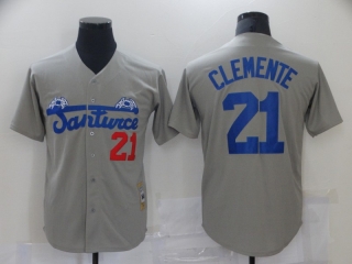 Los Angeles Dodgers #21 gray movie style jersey