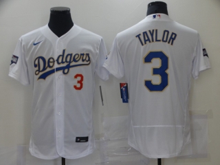 Los Angeles Dodgers #3 white jersey