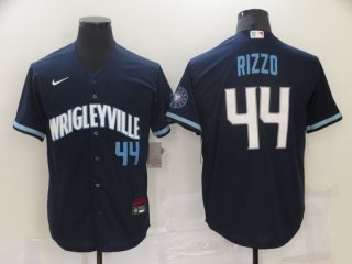 Men's Chicago Cubs #44 Anthony Rizzo navy city cool jersey