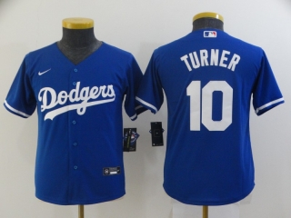 Dodgers-10-Justin-Turner blue youth jersey
