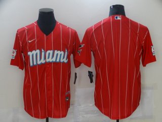 Miami Marlins blank red jersey