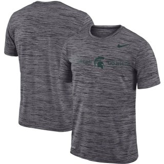 Michigan State Spartans Gray Velocity Sideline Legend Performance T-Shirt