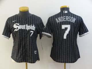 Chicago White Sox #7 Anderson black city women jersey