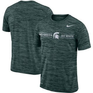 Michigan State Spartans Green Velocity Sideline Legend Performance T-Shirt