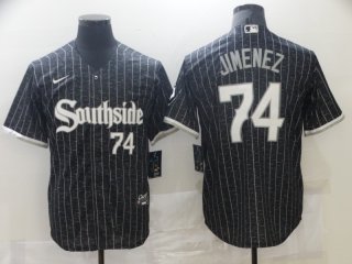 Men's Chicago White Sox #74 Eloy Jimenez 2021 City Connect Replica cool base jersey