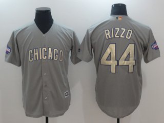 Men's Chicago Cubs #44 Anthony Rizzo gray jersey
