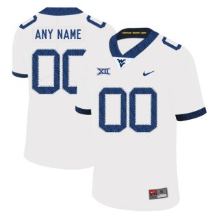 West-Virginia-Mountaineers-Customized-White-College-Football-Jersey