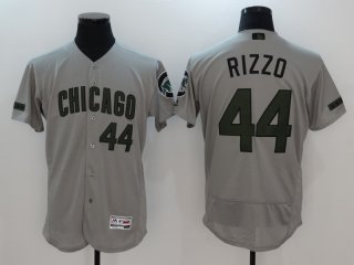 Men's Chicago Cubs #44 Anthony Rizzo gray memory jersey